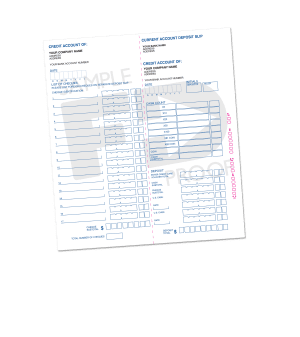 deposit slip book customizable form template