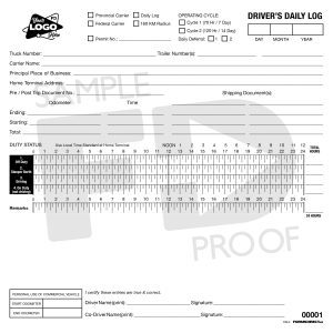 drivers daily log DDL2