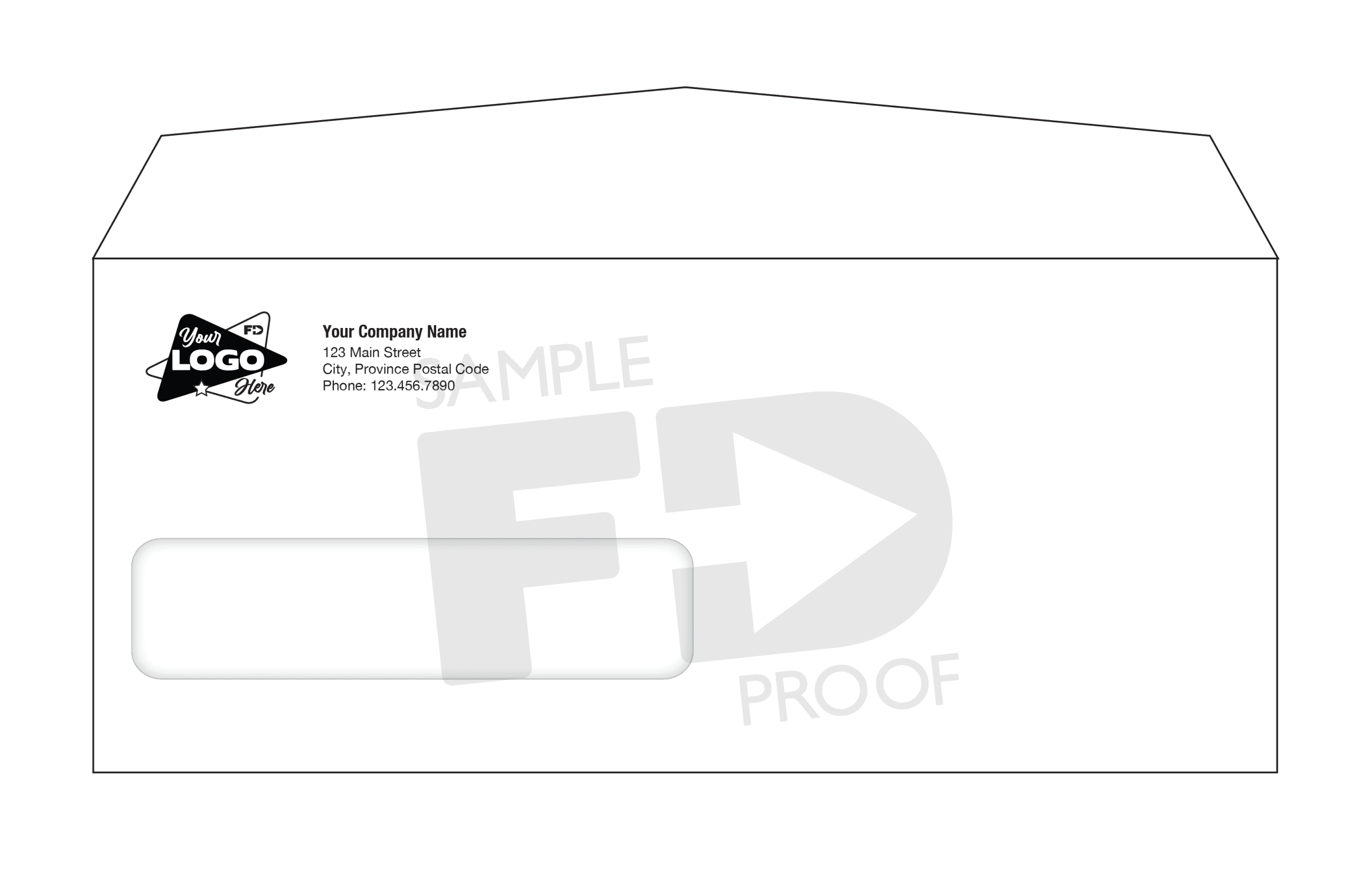 No 10 Window Envelope Custom Print