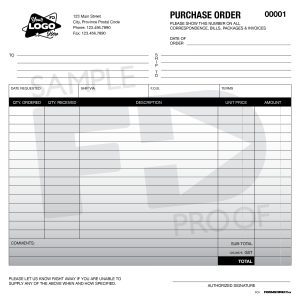 Purchase order PO3 grey gradient form template