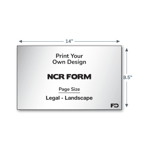 Print Your Own Design NCR Form 14 x 8.5