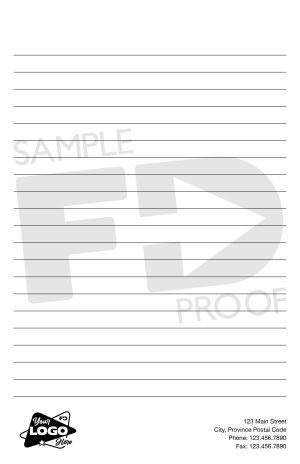 half letter custom lined notepad