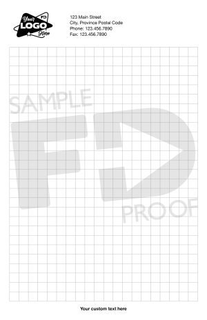 Half Letter Custom Notepad Box Grid