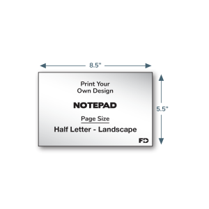 Print Your Own Design Notepad 8.5 x 5.5