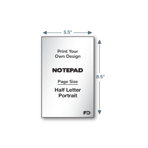 Print Your Own Design Notepad 5.5 x 8.5