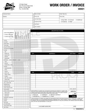 Trade Specific Invoice Plumbing Custom