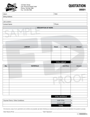 custom quote ncr form quotation