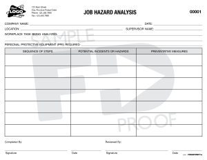 Job Hazard Analysis Custom Form JHA Template