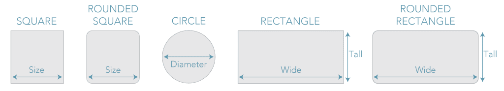 Forms Direct Sticker Shape Examples