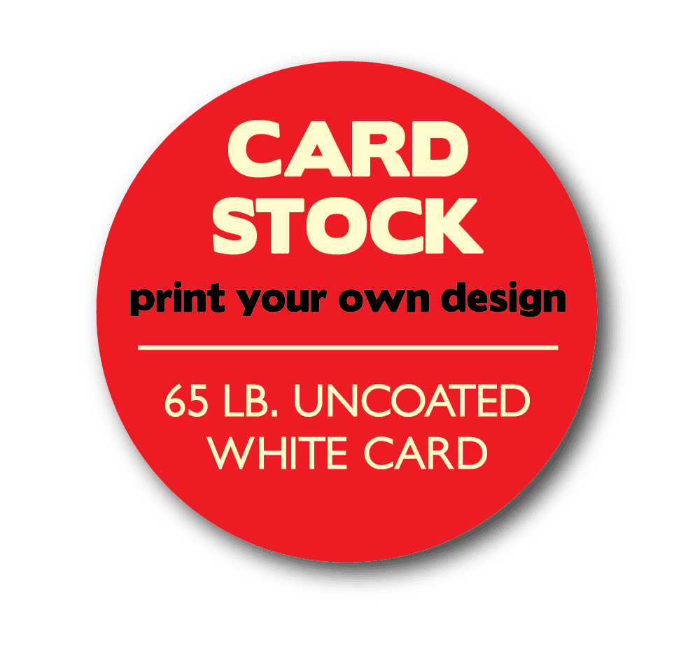 Print Your Own Card Stock Design Button