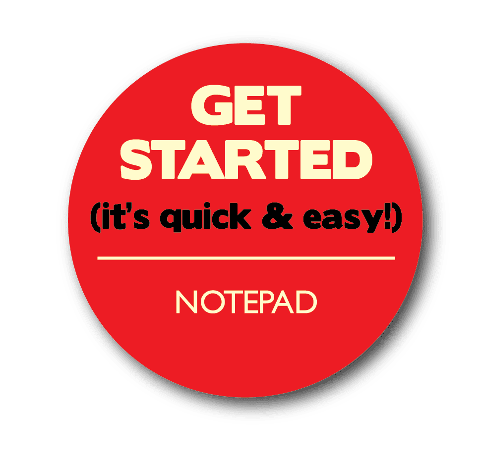 print your own custom notepad design button