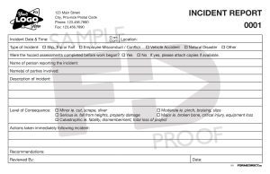 Incident Report Form Template