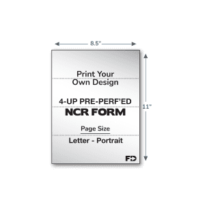 4-Up Pre-Perforated NCR Custom Design