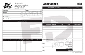 Custom NCR Work Order